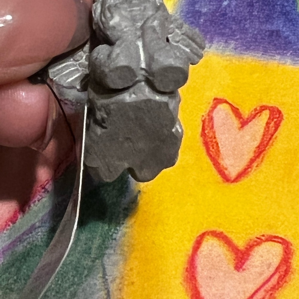 New Grasslands Road Mini 1” Laying Cherub Distressed - Picture 10 of 14
